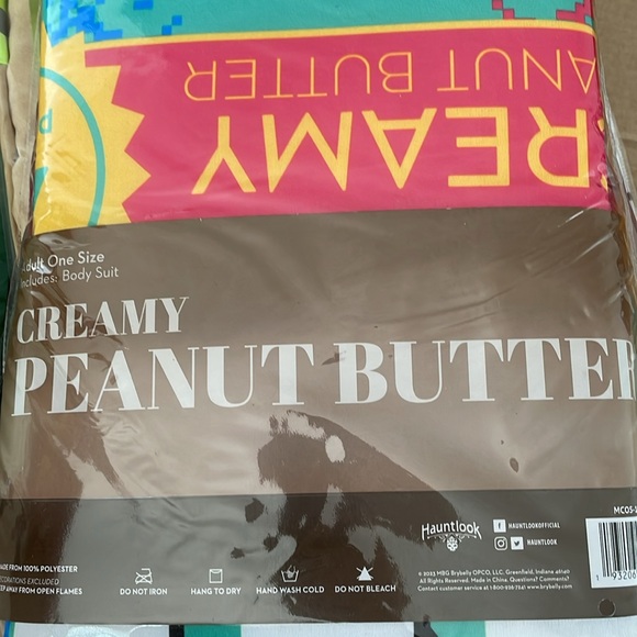 Peanut Butter Jar Bodysuit Costume Unisex Adult One Size Fits All NEW - Picture 5 of 5